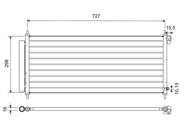 Imagine pentru produsul „CONDENSATOR A/C CSNBB"