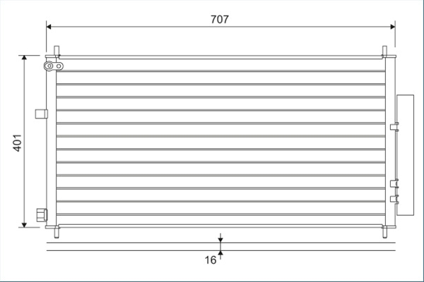 Imagine pentru produsul „CONDENSATOR A/C SE25"