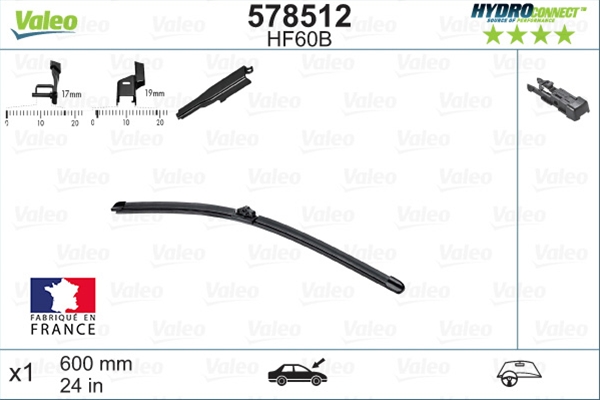 STERGATOR HYDROCONNECT CU SPOILER ASIMETRIC HF60B(1X600MM)