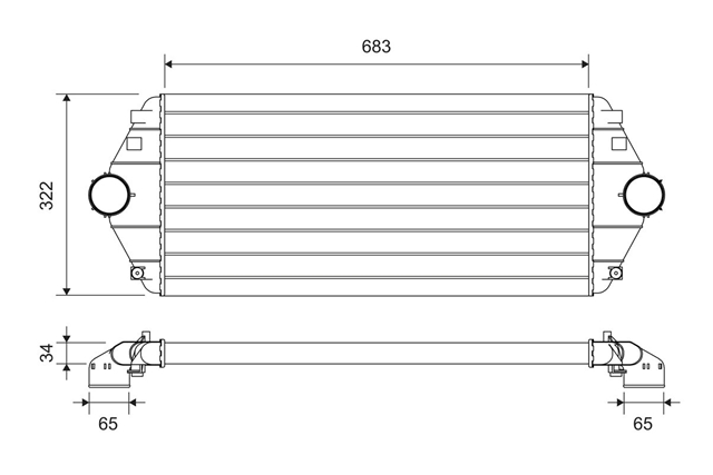 Imagine pentru produsul „INTERCOOLER, COMPRESOR"