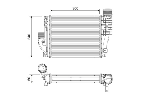 Imagine pentru produsul „INTERCOOLER, COMPRESOR"