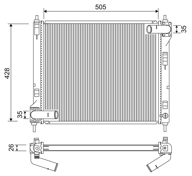 Imagine pentru produsul „RADIATOR RACIRE MOTOR"