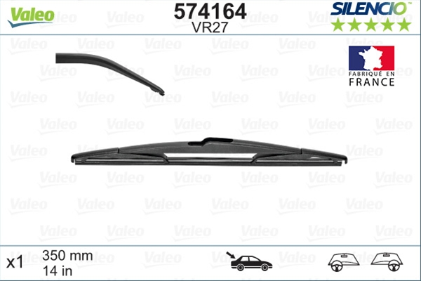 SILENCIO WIPER REAR VR27 X1