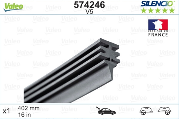 SILENCIO WIPER REFILL REAR V5 X1