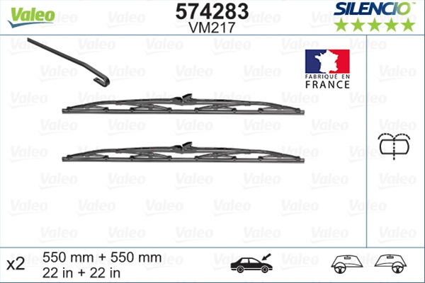 Imagine pentru produsul „SET STERGATOR ADAPTOR U DUZA SPALARE SI SPOILER SILENCIO CARDBOARD(VM217 - 2X550MM)  - CSNBB"