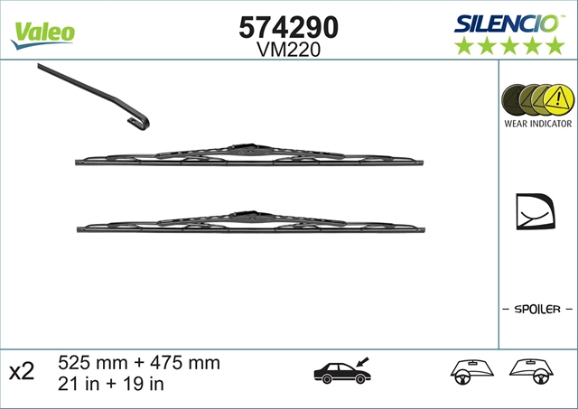 SILENCIO WIPER PERFORMANCE VM220 X2