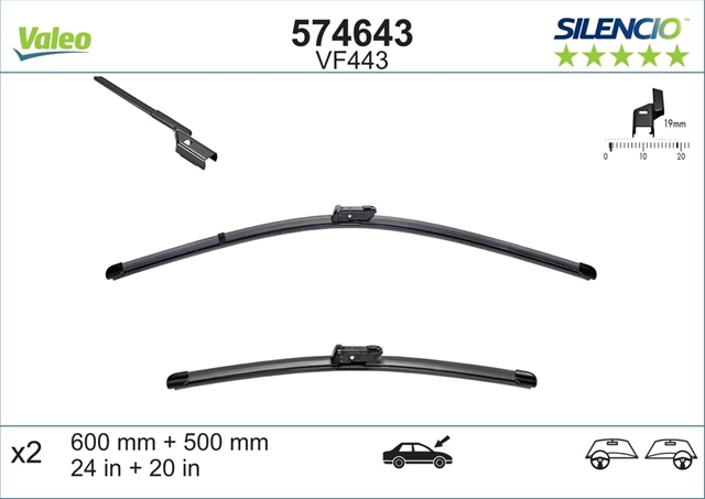 SILENCIO WIPER FB OE VF443 KIT
