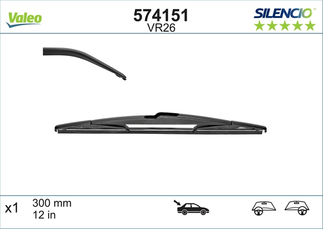 SILENCIO WIPER REAR VR26 X1