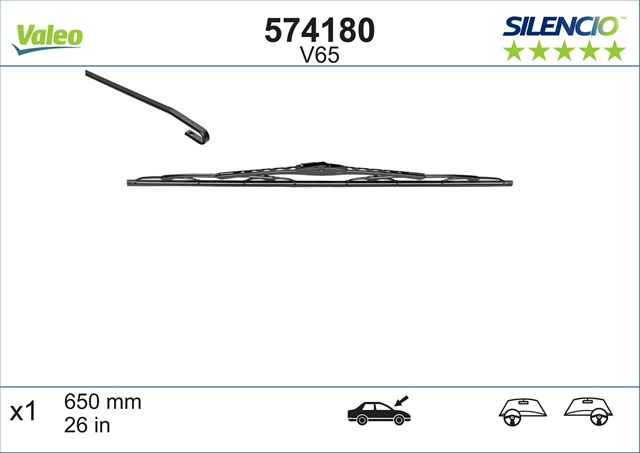 STERGATOR SILENCIO V65 1X650MM