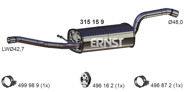 Imagine pentru produsul „TOBA ESAPAMENT FORD FOCUS III, C-MAX II"