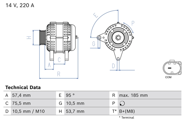 Imagine pentru produsul „ALTERNATOR BOSCH CU PIESA LA SCHIMB"