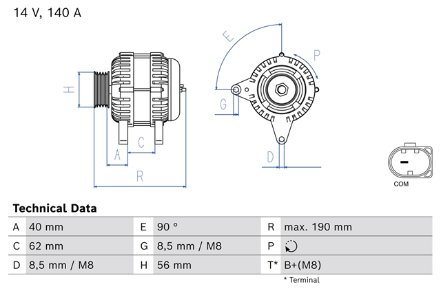 Imagine pentru produsul „ALTERNATOR BOSCH CU PIESA LA SCHIMB"