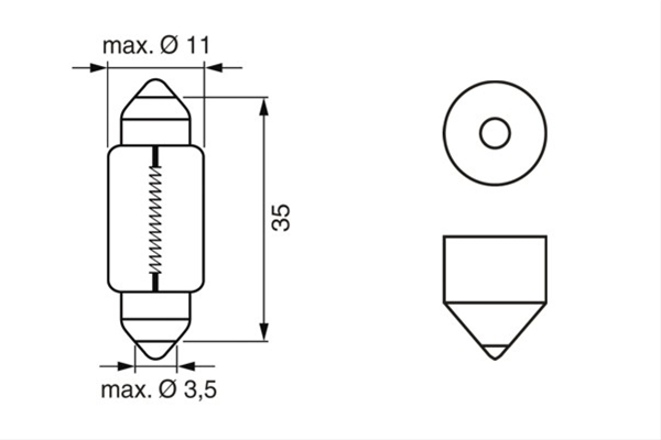 BEC 12V5W C5W PURE LIGHT (SE FACTUREAZA CATE 10)