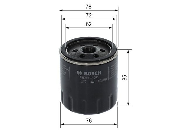 FILTRU ULEI P7085 (FILTRE)