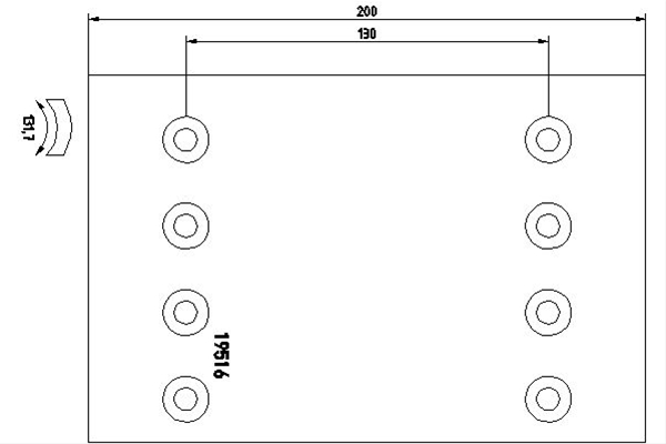 SET GARNITURI DE FRICTIUNE, FRANA TAMBUR