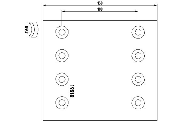 SET GARNITURI DE FRICTIUNE, FRANA TAMBUR