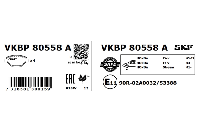 SET PLACUTE FRANA SKF NBB