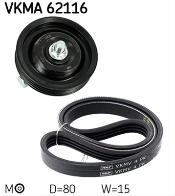 SET CUREA TRANSMISIE CU CANELURI