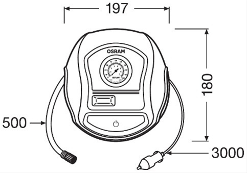 COMPRESOR ANALOG 12V CU MANOMETRU