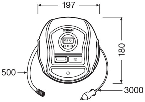COMPRESOR DIGITAL 12V CU MANOMETRU