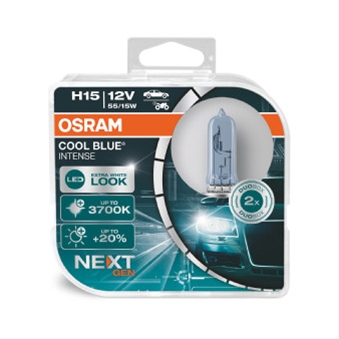 Imagine pentru produsul „SET DUOBOX 2 BECURI H15 12V55/15W COOL BLUE NEXT GEN"