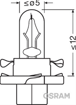 Imagine pentru produsul „BEC BORD 12V1,5W BEJ ORIGINAL OSRAM (SE FACTUREAZA CATE 10) SFNBB"