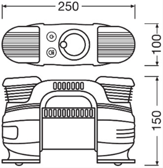 HEAVY DUTY - COMPRESOR DIGITAL 12V CU MANOMETRU SI ACCESORII