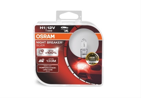 Imagine pentru produsul „SET 2 BECURI H1 12V55W NIGHT BREAKER SILVER 100% RPNBB"