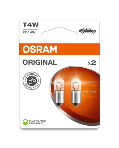 Imagine pentru produsul „BLISTER 2 BECURI 12V4W T4W ORIGINAL"