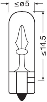 BLISTER 2 BECURI 12V1,2W W1,2W ORIGINAL OSRAM