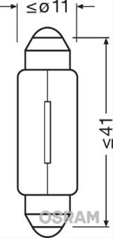 BEC SOFIT 12V5W L=41MM ORIGINAL OSRAM (SE FACTUREAZA CATE 10)