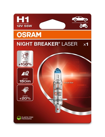 BLISTER 1 BEC H1 12V55W NIGHT BREAKER LASER NEXTGEN 150%