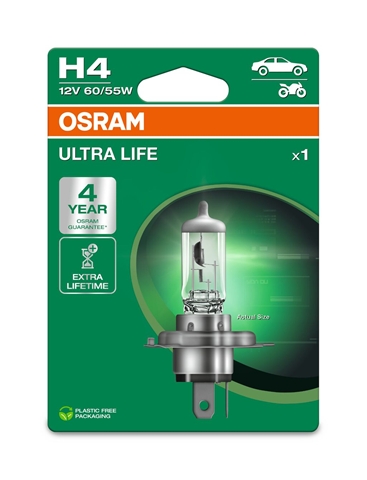 Imagine pentru produsul „BLISTER 1 BEC H4 12V 60/55W ULTRALIFE"