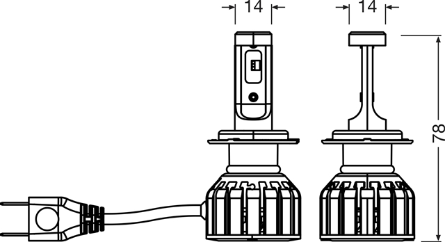 SET 2 BECURI LED H7 (CERTIFICAT RAR) 12V NB START