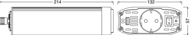 INVERTOR 12V ->230V 500W