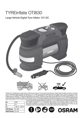 COMPRESOR DIGITAL 12V CU MANOMETRU