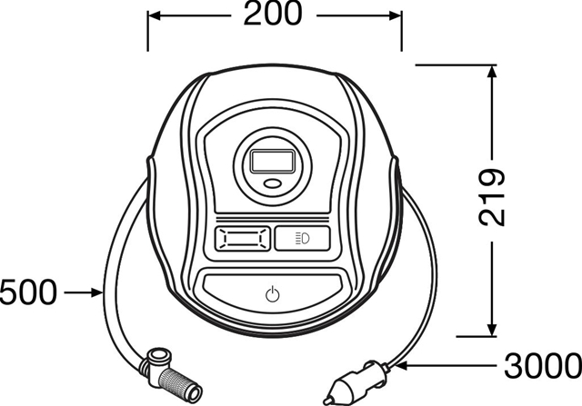 COMPRESOR DIGITAL 12V CU MANOMETRU