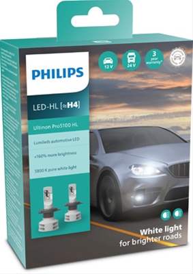 SET 2 BECURI LED 12/24V FAR H4 ULTINON PRO5100