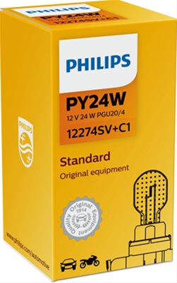 BEC12V24W PY24W ARGINTIU/GALBEN PACHET SIMPLU