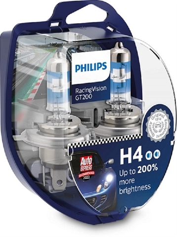 SET 2 BECURI H4 12V60/55W RACING VISION GT200 (+200%)