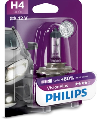 BEC H4 12V60/55W VISION PLUS (+60%) PACHET COMERCIAL