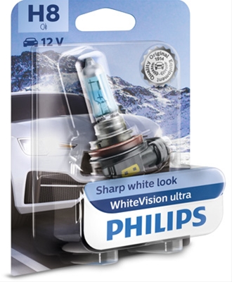 BLISTER 1 BEC H8 12V35W WHITE VISION ULTRA