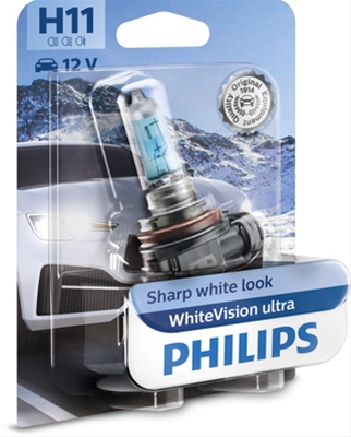 BLISTER 1 BEC H11 12V55W WHITE VISION ULTRA