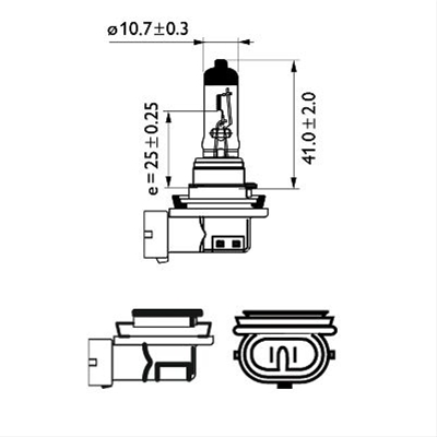 BLISTER 1 BEC H11 12V55W WHITE VISION ULTRA