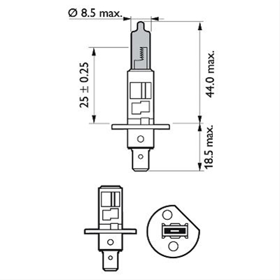 SET 2 BECURI H1 12V55W WHITE VISION ULTRA