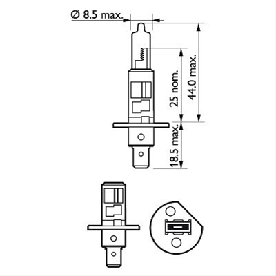 BEC H1 12V 55W VISION PLUS (+60%) PACHET COMERCIAL