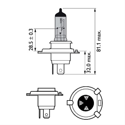 BLISTER 1 BEC H4 12V60/55W WHITE VISION ULTRA