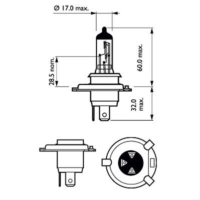 BEC H4 12V60/55W LONG LIFE ECOVISION PACHET SIMPLU