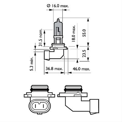 BLISTER 1 BEC HB4 12V51W WHITE VISION ULTRA