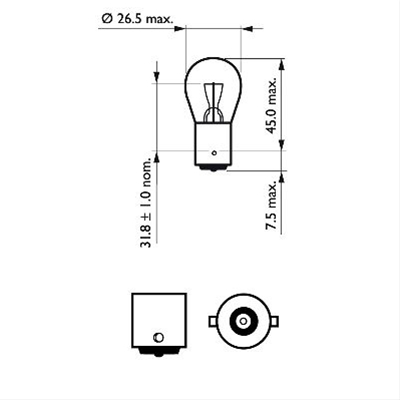 BLISTER 2 BECURI 12V21W TIP P21W